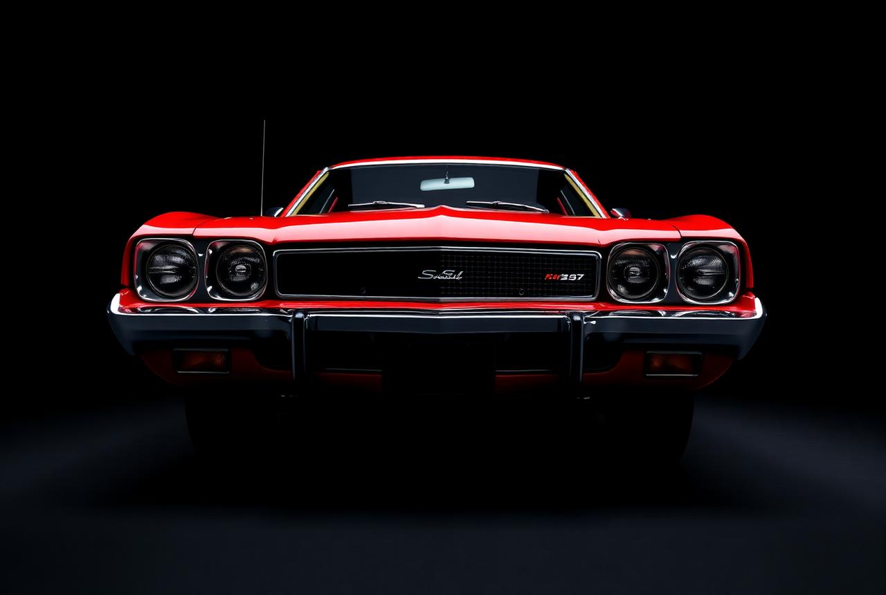 Classic car covered by a reveal cloth